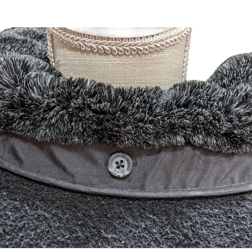 Bernardo Women's Black Long Jacket Faux Fur Collar Fleece Lining Size S - Picture 6 of 11